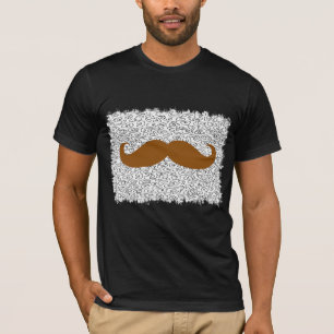 Funny Mustache auf Leopardenhaut T-Shirt