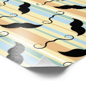 Funny Mustache Background Fotodruck (Ecke)