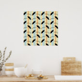 Funny Mustache Background Poster (Küche)