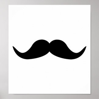 Funny Mustache Bart Poster