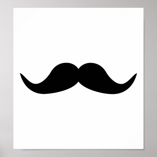 Funny Mustache Bart Poster (Vorne)