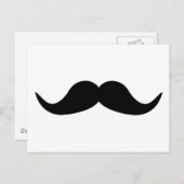 Funny Mustache Bart Postkarte (Vorne/Hinten)