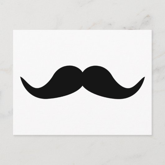 Funny Mustache Bart Postkarte (Vorderseite)
