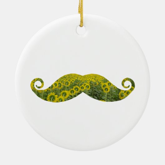 Funny Mustache Circle Ornament (Hinten)