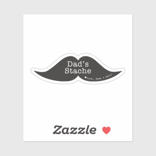 Funny Mustache Contour Sticker für den Vatertag (Blatt)