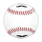 Funny Mustache Custom Trauzeuge Trauzeuge Wedding Baseball (Rückseite)