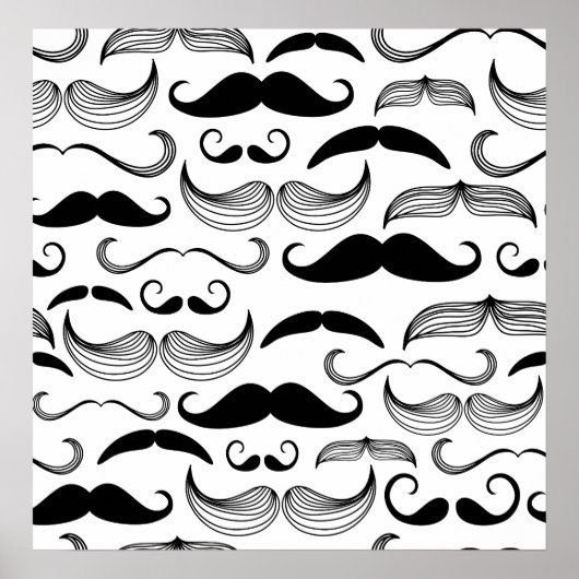 Funny Mustache Design Poster (Vorne)