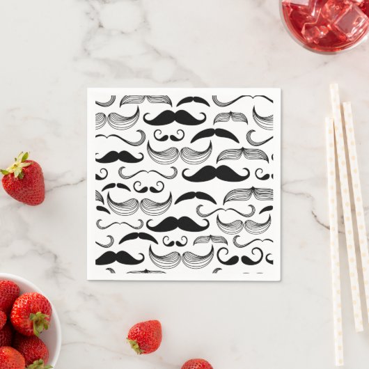 Funny Mustache Design Serviette (Beispiel)