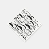 Funny Mustache Design Serviette (Ecke)