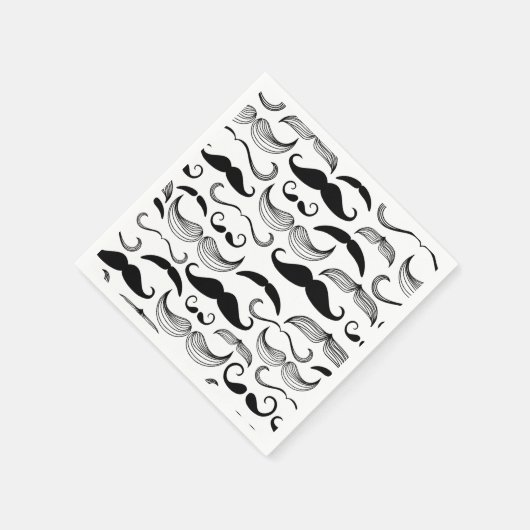 Funny Mustache Design Serviette (Ecke)