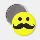 Funny Mustache Face Magnete Magnet (Vorderseite/Rückseite)