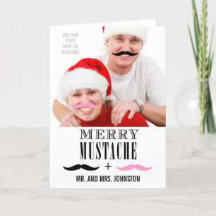 Funny Mustache First Christmas Feiertagskarte