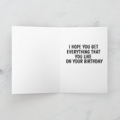 FUNNY MUSTACHE GEBURTSTAGSKARTEN KARTE (Innenseite)