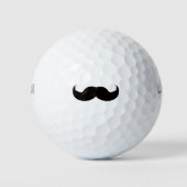 Funny Mustache Golfball (Vorderseite)