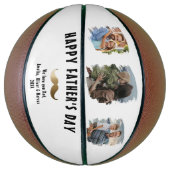 Funny Mustache Happy Vatertag 3 Foto Basketball (Vertikal)