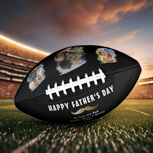 Funny Mustache Happy Vatertag 3 Foto Football