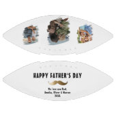 Funny Mustache Happy Vatertag 3 Foto Football (Paneele)