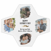 Funny Mustache Happy Vatertag 4 Foto Fußball (Flach)