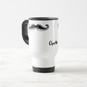 Funny Mustache individuelle Name Tasse (Vorderseite Links)