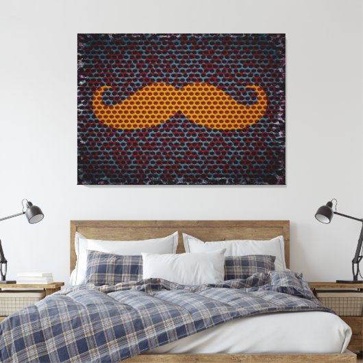 Funny Mustache Leinwanddruck (Insitu (Schlafzimmer))