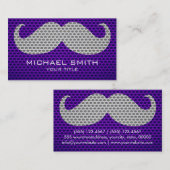 Funny Mustache Metal Hole #3 Visitenkarte (Vorne/Hinten)