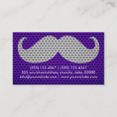 Funny Mustache Metal Hole #3 Visitenkarte (Rückseite)