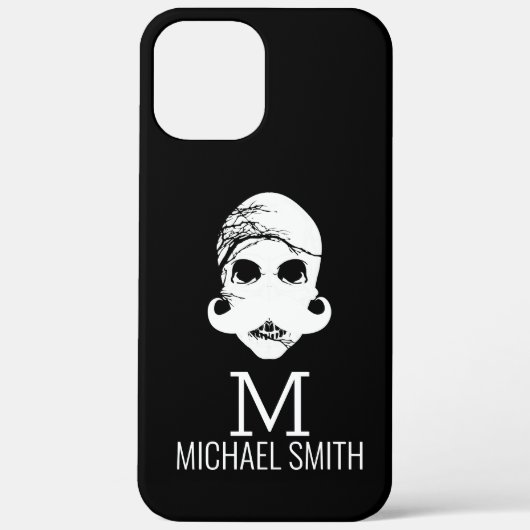 Funny Mustache Monogram #2 Case-Mate iPhone Hülle (Rückseite)