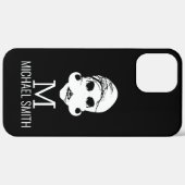 Funny Mustache Monogram #2 Case-Mate iPhone Hülle (Rückseite / Rechts)