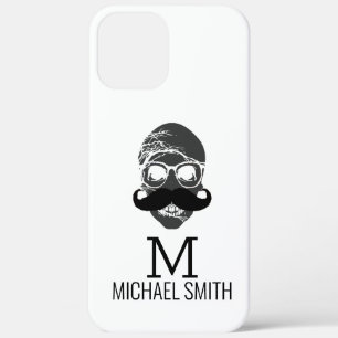Funny Mustache Monogram Case-Mate iPhone Hülle