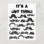 Funny Mustache Muster für Männer Postkarte (Vorderseite)