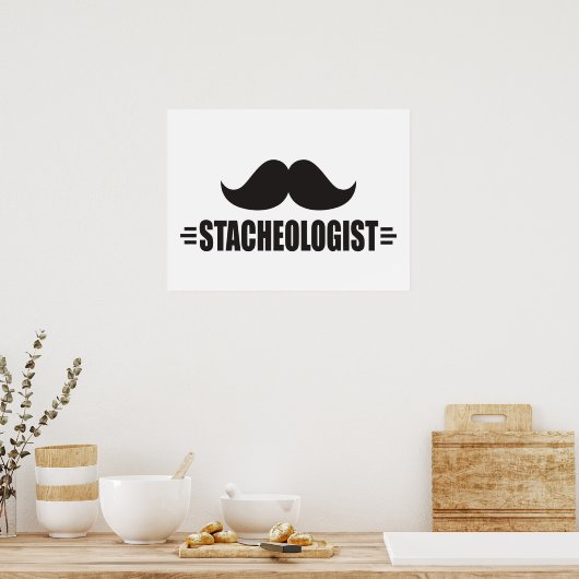 Funny Mustache Poster (Küche)