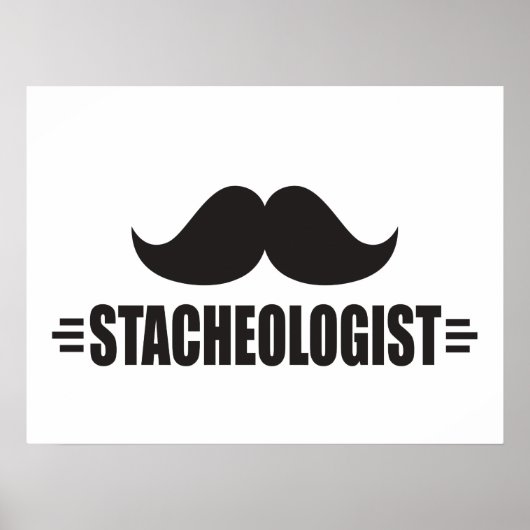 Funny Mustache Poster (Vorne)