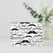 Funny Mustache Postkarte (Stehend Vorderseite)