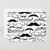 Funny Mustache Postkarte (Vorne/Hinten)