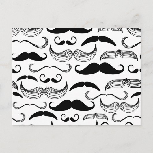 Funny Mustache Postkarte (Vorderseite)