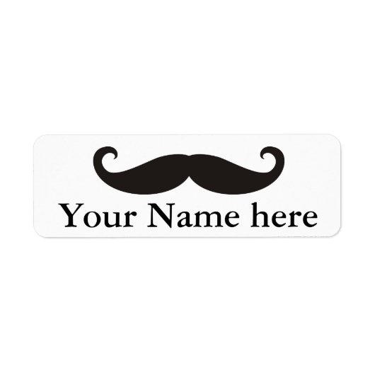 Funny Mustache / Schnurbart + Ihr Text (Vorne)