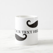 Funny Mustache / Schnurbart + Ihr Text Kaffeetasse (Mittel)