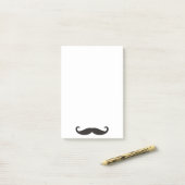 Funny Mustache / Schnurbart + Ihr Text Post-it Klebezettel (Auf Schreibtisch)