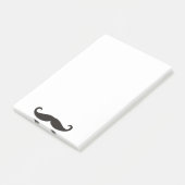 Funny Mustache / Schnurbart + Ihr Text Post-it Klebezettel (angewinkelt)