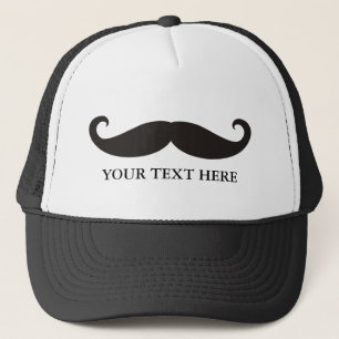 Funny Mustache / Schnurbart + Ihr Text Truckerkappe