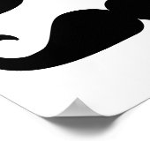 Funny Mustache Sonnenbrille Poster (Ecke)