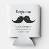 Funny Mustache Trauzeugen Wedding Dosenkühler (Rückseite)