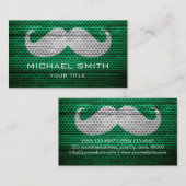 Funny Mustache über Holztextur Visitenkarte (Vorne/Hinten)