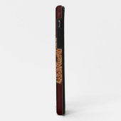 Funny Mustache über Leopard Skin Case-Mate iPhone Hülle (Hinten/Links)
