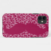 Funny Mustache über Leopard Skin Case-Mate iPhone Hülle (Rückseite (Horizontal))