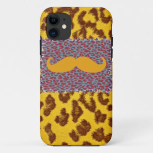 Funny Mustache und Leopard Print Case-Mate iPhone Hülle