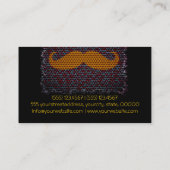 Funny Mustache und Schlicht Black Visitenkarte (Rückseite)