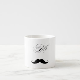 Funny Mustache Valentine Mug Espressotasse