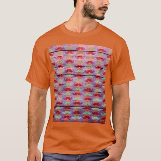 Funny Mustache Vintag #3 T-Shirt (Vorderseite)
