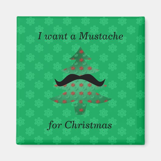 Funny mustache Weihnachtsgeschenke Magnet (Vorne)